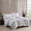 Eddie Bauer  Twin Quilt Set Cotton Reversible Bedding with Matching Sham Medium Weight Home Decor Boulder Grey TwinQueen Grey