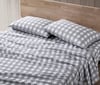 Eddie Bauer  Twin Sheets Cotton Percale Bedding Set Crisp amp Cool Home Decor Eddies Oar 3 pieces Twin White and BlueFull Lakehouse Plaid GreyWhite