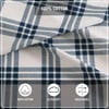 Eddie Bauer  Twin Sheets Cotton Percale Bedding Set Crisp amp Cool Home Decor Eddies Oar 3 pieces Twin White and BlueFull Plaid NavyWhite