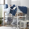 Eddie Bauer  Twin Sheets Cotton Percale Bedding Set Crisp amp Cool Home Decor Eddies Oar 3 pieces Twin White and BlueQueen Ticking Stripe BlueWhite