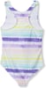 Eddie Bauer Girls OnePiece Swimsuit  UPF 50 Quick Dry OnePiece Bathing Suit for Girls SXLStriped Rainbow