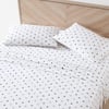 Eddie Bauer Home Sheets Cotton Percale Bedding Set Crisp  Cool Stylish Home Decor4 pcs Queen Northern Plaid GreyWhiteFishing Flies