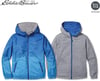 Eddie Bauer Kids Reversible Jacket  Full Zip Hooded Windbreaker Water Repellent Jacket for Boys and Girls XSXLBlue