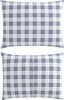 Eddie Bauer King Duvet Cover Set Cotton Bedding Set with Matching Shams Casual Home Dcor Ticking Stripe Navy KingBasic Plaid Navy