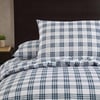 Eddie Bauer King Duvet Cover Set Cotton Bedding Set with Matching Shams Casual Home Dcor Ticking Stripe Navy KingBasic Plaid Navy