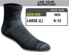 Eddie Bauer Mens Dura Dri Moisture Control 6Pair Quarter SocksBlack 6 Pairs