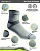 Eddie Bauer Mens Dura Dri Moisture Control 6Pair Quarter SocksGrey 6 Pairs