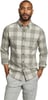 Eddie Bauer Mens Eddies Favorite Classic Fit Flannel Shirt  PlaidLt Htr Gray