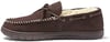 Eddie Bauer Mens ShearlingLined Moccasin SlipperDk Brown Brown