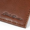 Eddie Bauer Mens Signature Logo Leather Bifold Money Clip Wallet with 3 Card Slots and RFID ProtectionTan