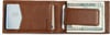 Eddie Bauer Mens Signature Logo Leather Bifold Money Clip Wallet with 3 Card Slots and RFID ProtectionTan