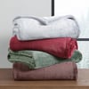 Eddie Bauer Throw Blanket Ultra Soft Plush Home Dcor All Season Bedding Ultra Lux Solid Red 50 x 60Fleece Reverse Grey