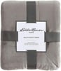 Eddie Bauer Throw Blanket Ultra Soft Plush Home Dcor All Season Bedding Ultra Lux Solid Red 50 x 60Sherpa Reverse Grey