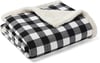 Eddie Bauer Throw Blanket with Pillow Reversible FlannelSherpa Bedding Buffalo Plaid Home Decor for All Seasons 2 Piece Set BlackWhite CheckBlackWhite Check