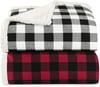 Eddie Bauer Throw Blanket with Pillow Reversible FlannelSherpa Bedding Buffalo Plaid Home Decor for All Seasons 2 Piece Set BlackWhite CheckBlackWhite Check