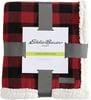 Eddie Bauer Throw Blanket with Pillow Reversible FlannelSherpa Bedding Buffalo Plaid Home Decor for All Seasons 2 Piece Set BlackWhite CheckRedBlack Check