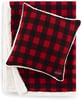 Eddie Bauer Throw Blanket with Pillow Reversible FlannelSherpa Bedding Buffalo Plaid Home Decor for All Seasons 2 Piece Set BlackWhite CheckRedBlack Check