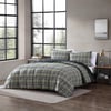 Eddie Bauer Twin Comforter Set Reversible Microsuede Bedding with Matching Shams Casual Home Decor Rugged Plaid Brown TwinRugged Navy Queen