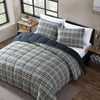 Eddie Bauer Twin Comforter Set Reversible Microsuede Bedding with Matching Shams Casual Home Decor Rugged Plaid Brown TwinRugged Navy Twin