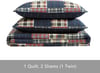 Eddie Bauer Twin Quilt Set Cotton Reversible Bedding Set All Season Lodge Home Dcor Madrona Plaid Navy TwinMadrona NavyRed King