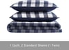 Eddie Bauer Twin Quilt Set Cotton Reversible Bedding with Matching Sham Home Decor for All Seasons Lakehouse Plaid Blue TwinEddie Bauer Twin Quilt Set Cotton Reversible Bedding with Matching Sham Home Decor for All Seasons Lakehouse Plaid Blue Twin