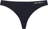 Eddie Bauer Womens Active Stretch Thong Underwear with Elastic Waistband 3 PackBlackBlackBlack