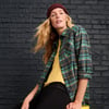 Eddie Bauer Womens EB Hemplify Flannel ShirtTall Mineral Green