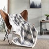 Eddie Bauer  Throw Blanket Reversible Sherpa Fleece Bedding Home Decor for All Seasons Edgewood Khaki ThrowEdgewood Plaid Grey