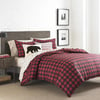 Eddie Bauer  Twin Duvet Cover Set Cotton Reversible Bedding Buffalo Plaid Home Decor for All Seasons RedBlack TwinDuvet Set King RedBlack