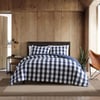 Eddie Bauer  Twin Duvet Cover Set Reversible Cotton Bedding with Matching Sham Stylish Plaid Home Decor Lakehouse Blue TwinKing