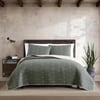 Eddie Bauer  Twin Quilt Set Reversible Cotton Bedding with Matching Sham Lightweight Home Decor for All Seasons Troutdale Green TwinKing