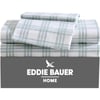 Eddie Bauer  Twin Sheets Cotton Percale Bedding Set Crisp amp Cool Home Decor Light Green Plaid TwinTwin Basic Plaid Light Green