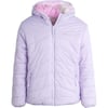 Eddie Bauer Girls Reversible Jacket  Deer Harbor Waterproof Lightweight Puffer Coat with Faux Shearling Lining 520Pastel Lilac