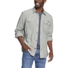 Eddie Bauer Mens Chutes Microfleece Shirt  StripeRegular Lt Gray