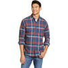 Eddie Bauer Mens Eddies Favorite Classic Fit Flannel Shirt  PlaidTall Navy Heather