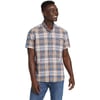 Eddie Bauer Mens Pack It Seersucker ShortSleeve ShirtSienna