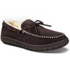 Eddie Bauer Mens ShearlingLined Moccasin SlipperDk Brown Brown