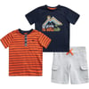 Eddie Bauer Toddler Boys Shorts Set  3 Piece TShirt and Sweat Shorts  Casual Playwear Outfit for Toddlers 2T4TNavy