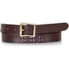 Eddie Bauer Womens Casual Fashion Leather BeltPerforated Pattern  Brown