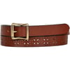 Eddie Bauer Womens Casual Fashion Leather BeltPerforated Pattern  Tan