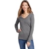 Eddie Bauer Womens Favorite LongSleeve VNeck TShirtPetite Med Htr Gray