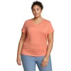 Eddie Bauer Womens Resolution ShortSleeve VNeck TShirtPlus Dusty Coral