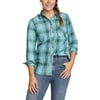 Eddie Bauer Womens Twin Falls Flannel ShirtOcean