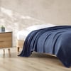 Eddie Bauer  Queen Blanket Lightweight Cotton Bedding Home Decor for All Seasons Herringbone Bone QueenNavy