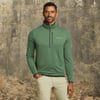 imageEddie Bauer Mens Activator Grid LongSleeve HalfZip FleeceIrish Green