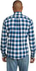 imageEddie Bauer Mens Eddies Field Flannel  PatternPacific Blue