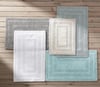 imageEddie Bauer  Bathroom Rugs Set Soft Tufted Cotton Bathroom Decor Super Absorbent ampamp Quick Dry Logan Chrome Grey 2 PieceTurquoise