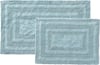 imageEddie Bauer  Bathroom Rugs Set Soft Tufted Cotton Bathroom Decor Super Absorbent ampamp Quick Dry Logan Chrome Grey 2 PieceTurquoise