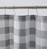 imageEddie Bauer  Shower Curtain Lightweight Cotton Bathroom Decor Buttonhole Top Cabin Plaid Green 72quot x 72quotCabin Plaid Grey