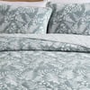 imageEddie Bauer  Twin Quilt Set Reversible Bedding with Matching Sham Lightweight Home Decor for All Seasons Hidden Lake Blue TwinFern Garden Green